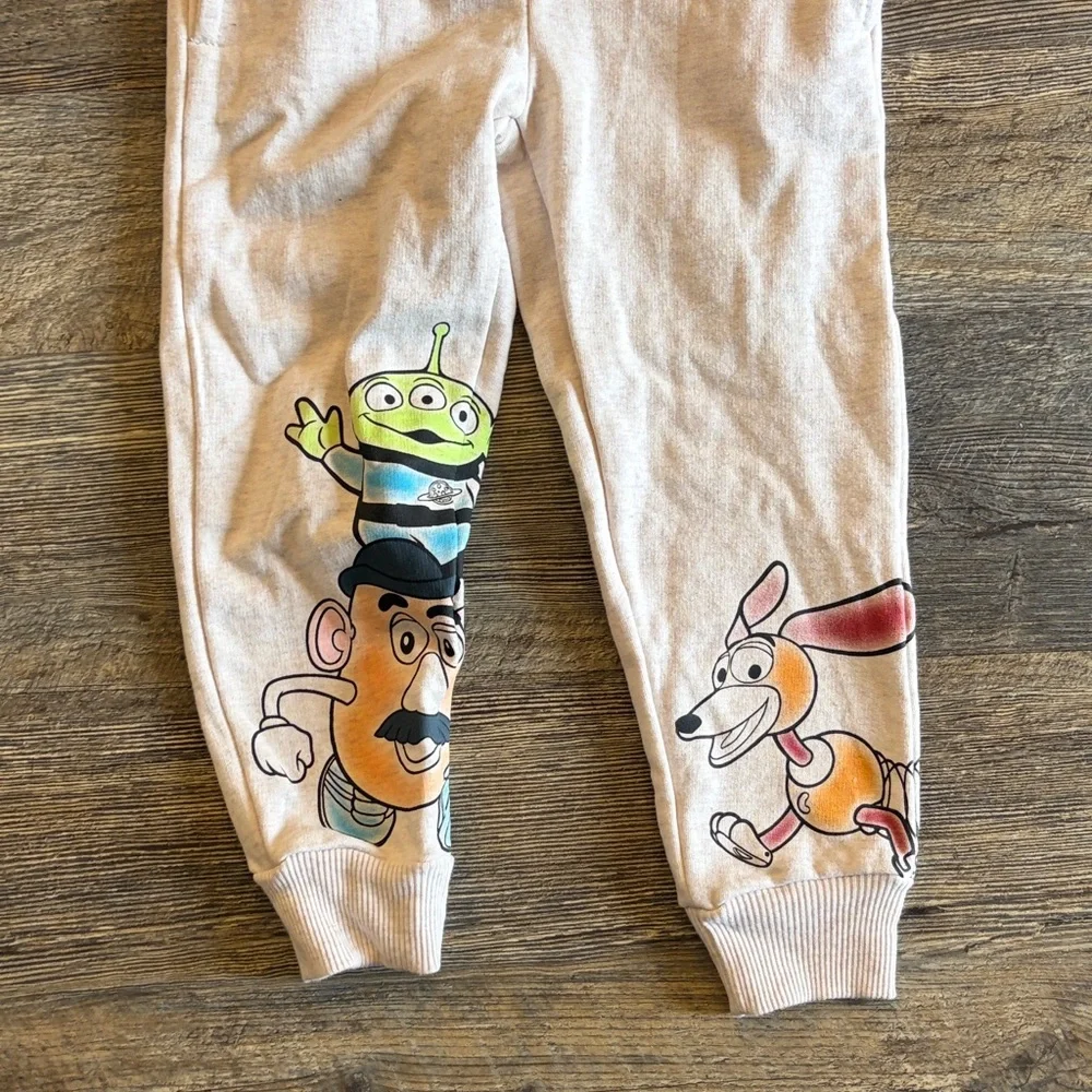 Disney Cream Cartoon Character Hoodie and‎ Jogger Set